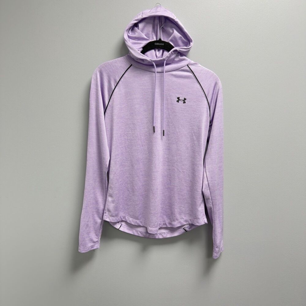UNDER ARMOUR WOMEN UA VELOCITY WORDMARK SHIRT LAVENDER HOODIE